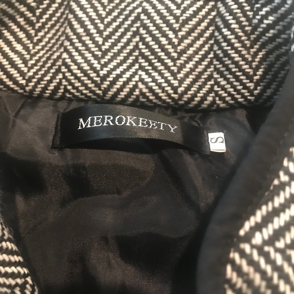 Merokeety Quilted Herringbone Puffer Jacket sz S - Picture 7 of 11